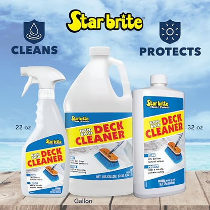 STAR BRITE Non-Skid Deck Cleaner & Protectant - Lift Dirt & Stains From Fiberglass, Painted Surfaces, More, 32oz (085032) - style: 32 OZ Quart