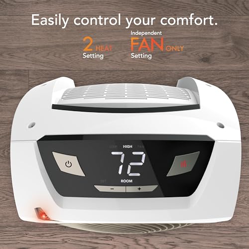 Vornado AVH10 (2025) Space Heater for Home, Fan Only Option, Digital Display with Adjustable Thermostat, Advanced Safety Features, Auto Climate Control, Whole Room Electric Heater for Indoors, White - size: AVH10 (2025 Model)