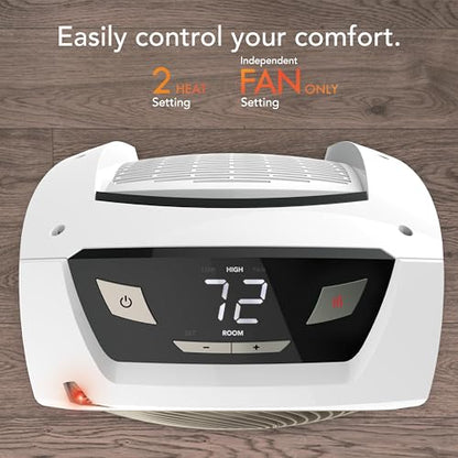 Vornado AVH10 Space Heater for Home, Fan Only Option, Digital Display with Adjustable Thermostat, Advanced Safety Features, Auto Climate Control, Whole Room Electric Heater for Indoors - size: AVH10 (2024 Model)