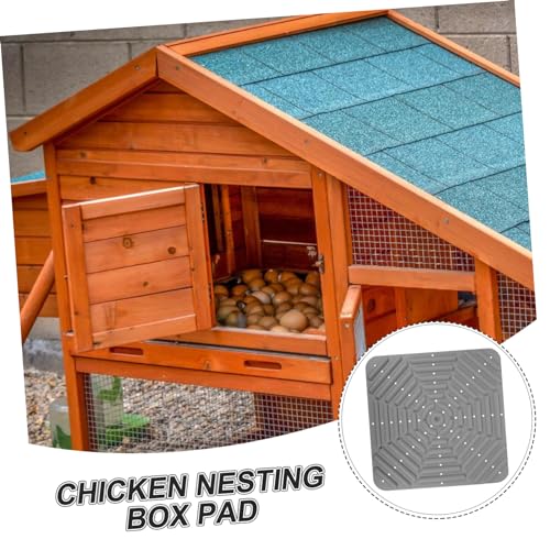 Kisangel Nesting Box Pads for Chickens Chicken Coop Bedding Silicone Laying Pad Non-Slip Easy to Clean - color: Gray