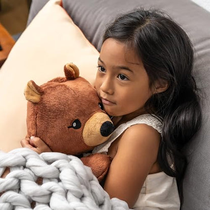 HUGIMALS Darby the Bear 20 Inch 4.5 lb Heavy Cute Sensory Weighted Comfort Plush | Large Unscented Washable Self Care Calming Stuffed Animal for Kids, Teens and Adults - color: Darby the Bear