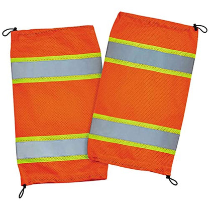 Ergodyne Unisex Glowear 8009 Hi-vis Two-tone Mesh Leg Gaiters - Class E - color: Orange