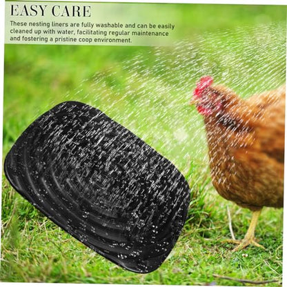COLLBATH 4Pcs Washable Chicken Nesting Pads Durable Coop Liners for Egg Laying Non Slip Design for Hen Nesting Boxes Fit for Poultry Care Supplies