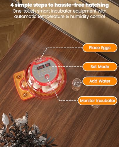 8-18 Chinken Incubators for Hatching Eggs with Automatic Egg Turning and Humidity Control Automatic Water Refill,Egg Candler Nature Right 360 Incubator Duck Quail Chick Turkey Hatching Incubator - size: 8