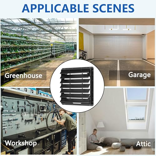 30 Inch Galvanized Sheet Spraying Automatic Exhaust Shutter Louver Vent (No Fan Blades and Motor) for Home Attics, Workshops, Barn, Greenhouse - size: 30 Inch