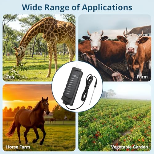 Electric Fence Tester 8KV, Fence Voltage Tester with 8 Neon Lights & Fault Finder, Battery-Free Portable Tool for Safe Fence Testing on Farms, Ranches, Homesteads (Livestock/Pasture) - style: 700V-8000V Fence Voltage Tester
