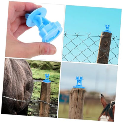 Yardwe 10pcs Electric Fence Insulators High Strength Wire Holding Insulators for Farm Use Safe and Durable Electric Fence Accessories for Livestock Containment