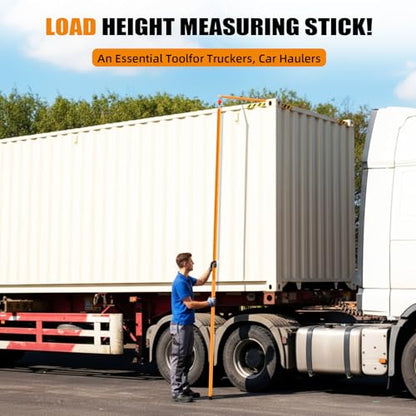 20FT Load Height Measuring Stick, Metric& Imperial, Sturdy Fiberglass Truck Height Stick with Adjustable Pole,Professional Non-Conductive Truck Height Measuring Stick for Trucks Car Haulers Trailer - size: 20FT