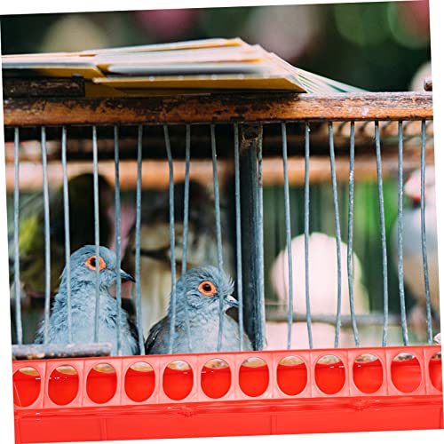 Toyvian 2pcs Chicken Food Trough Feeder Galvanized Poultry Supplies Food Bowl DIY Feeder Poultry Feeding Trough