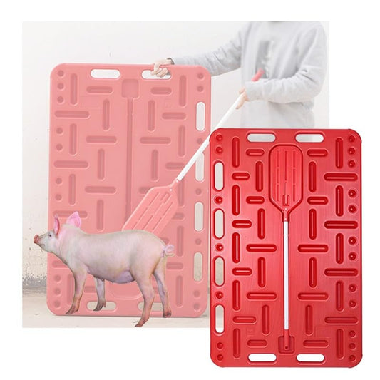 Hogs Sorting Panel Livestock, Lightweight Animal Guide Panel, Horizontal Vertical Use, Livestock Sorting Board with Herding Clapper(77X121CM/2PCS) - size: 77X121CM/2PCS