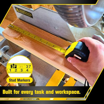 Bullseye Tape Measure 12 Foot 3-Pack | Yellow | Small, Retractable Measuring Tapes with Pause Buttons | Easy-to-Read Standard and Metric Measurements for Adults and Kids | Inches and Centimeters - color: Yellow