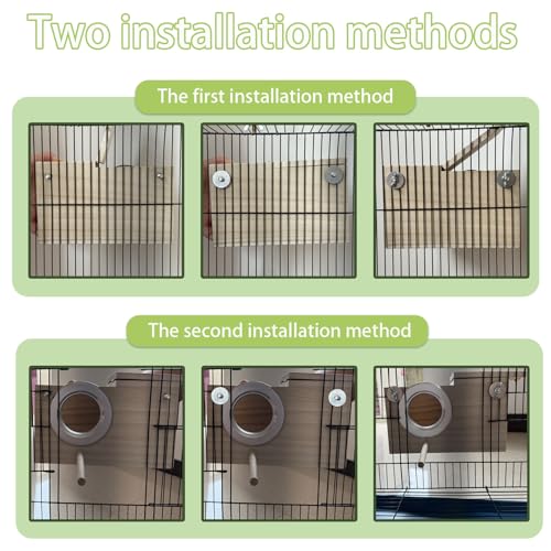 Parakeet Nesting Box Bird Nest Breeding Box with Perch | 7.87 X 4.72 X 4.72 inch Parrot Mating Box Wood Bird House Aviary for cage (S Horizontal Wood) - style: S Horizontal Wood