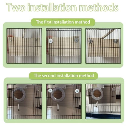 Parakeet Nesting Box Bird Nest Breeding Box with Perch | 7.87 X 4.72 X 4.72 inch Parrot Mating Box Wood Bird House Aviary for cage (S Horizontal Wood) - style: S Horizontal Wood
