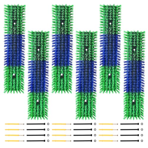 Livestock Scratch Brush for Cattle, Horses, Goats, Cow, Durable Scratching Brush, Massage Grooming Tool for Healthy Coat, Relieves Itching, Easy Install on Fence Posts(6pcs, Green) - color: Green, size: 6Pcs