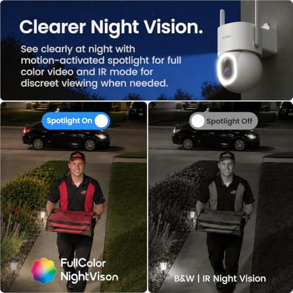 aosu SolarCam D1 Max, 4K Solar Security Cameras Outdoor Wireless, 360° Pan & Tilt Coverage, Auto Tracking, Color Night Vision, Local Storage, No Subscription Required