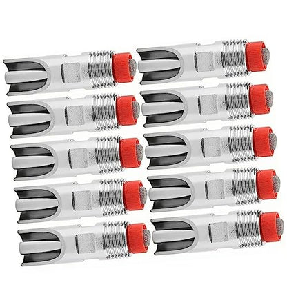 10 Pcs Stainless Steel Automatic Pig Waterer Nipples, 1/2" NPT Thread Livestock Watering System Drinkers for Piglets, Goats, Sheep, and Farm Animals Supplies