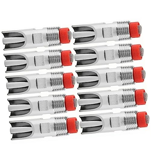 Dioche Hog Nipple10Pcs Stainless Steel Automatic Nipple Waterer Feeder, Adjustable Water Drinker for Pigs, Cattle & Sheep, Leakproof & Durable Design