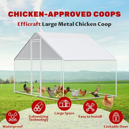 Chicken Coop Walk-in Poultry Cage Chicken Run Pen Rabbit Duck House with Waterproof and Anti-UV Cover for Outdoor Farm Use - color: 1-Unit Coop