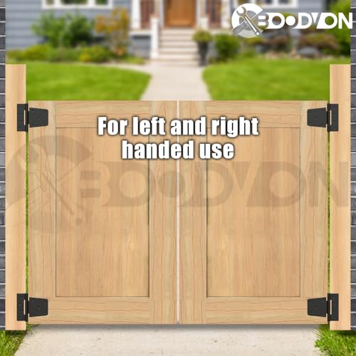 3.5 Inch Heavy Duty Gate Hinges, Extra Thick Black Shed Barn Door Hinges for Wooden Fences, Yard Gate, Vinyl Fence Gate, Garage, Gate Door Hinges for Indoor Outdoor(2 Pack)