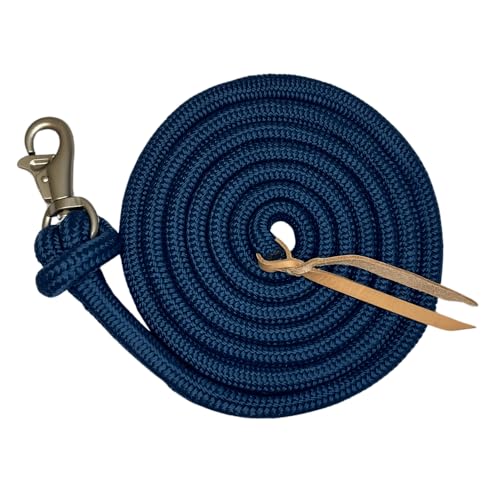 Kensington Ballistic Nylon Clinician Training Lead - 15" ft Training Lead - Tear-Resistant, with Metal Hardware to Keep Lead Fastened - Heavy Duty Braided Lead with Quick Swivel Snap - color: B - Navy, size: 25'