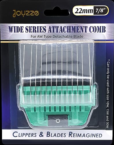 Dog Grooming Comb, A Series Wide 22mm 7/8" Metal, Professional for Smooth Coat, Durable and Precise, Trimming and Finishing, Compatible with A Series Clippers - size: A Series Wide 22mm (7/8") Metal Comb
