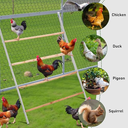 Chicken Perch Roosting Bars, Chicken Perch for Coop, Roosting Bars for Chickens Coop, Chicken Perch Ladder, DIY with Your Own Wooden Boards, Silver - color: Silver S