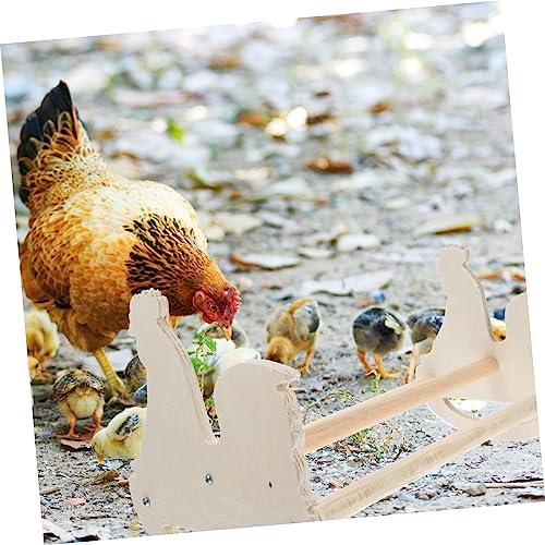 Happyyami Hen Standing Rack Wooden Chicken Perch Chicken Toys Coop Decor Treats Ladder Poultry Toy Roosting Bar Exercise