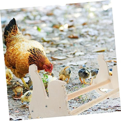 Happyyami Hen Standing Rack Wooden Chicken Perch Chicken Toys Coop Decor Treats Ladder Poultry Toy Roosting Bar Exercise