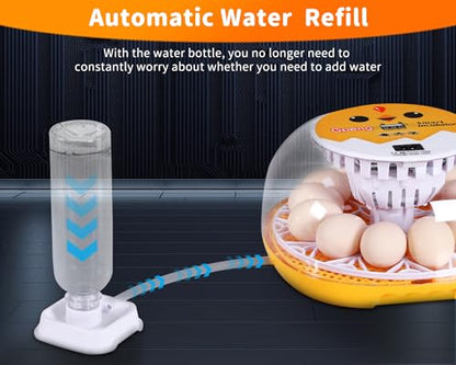 Gpeng Egg Incubator, 12 Eggs Incubator with Auto Egg-Turning, Auto Temperature Control, for Hatching Chicken Goose Pigeon Quail Duck - size: 12-Eggs