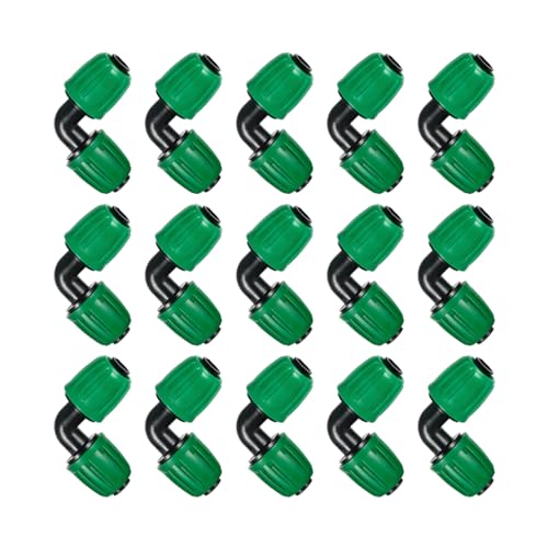 15 Pcs 1/2 Inch Drip Irrigation Elbow Fittings(1/2" ID x 0.640" OD), 90 Degree Drip Lock Barbed Nut Hose Elbow Connectors for 1/2 Drip Irrigation Tubing Connection Parts for Garden Watering System - size: 1/2 inch Elbow