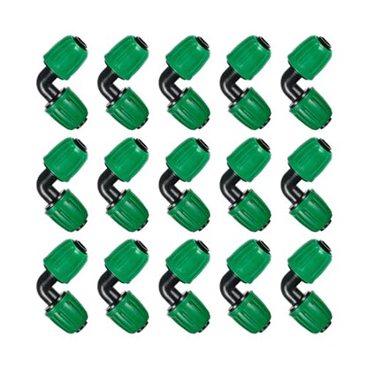 15 Pcs 1/2 Inch Drip Irrigation Elbow Fittings(1/2" ID x 0.640" OD), 90 Degree Drip Lock Barbed Nut Hose Elbow Connectors for 1/2 Drip Irrigation Tubing Connection Parts for Garden Watering System - size: 1/2 inch Elbow