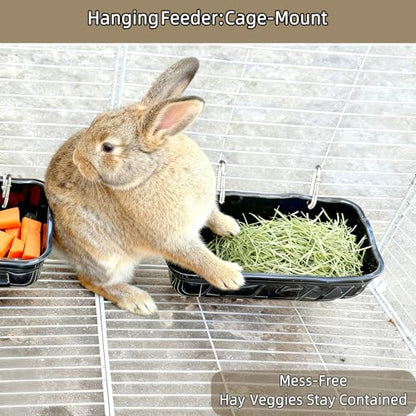 Hanging Chicken Feeders,Duck Feeder Waterer,Small Feed Trough 1.3 Quart 6 Pack,Hanging Fence Feed Trough for Poultry,Green - color: Green, size: 1.3 Quart (6 Pack)