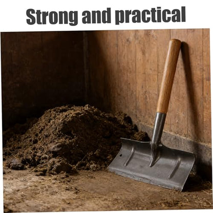 SHERCHPRY Manual Livestock Manure Shovel with Antislip Handle Made of Sturdy Manganese Steel for Poultry Cage Cleaning and Farm Settings, Versatile Usage Stall Supplies Tool
