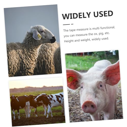 2.5m Animal Weight Tape Measure for Cattle and Goats Multifunctional Girth Measurement Tool Sturdy PVC Material for Farmers and Livestock Management Style