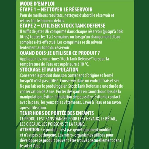 Airmax Stock Tank Defense, Livestock Water Trough Cleaner, Clean Drinking Tanks for Horse, Cattle, Goat & Chicken, Safe & Easy-to-Use Cleaning Tablet Treatment for Farming & Agricultural Use, 24 Tabs - size: 24 Tablets