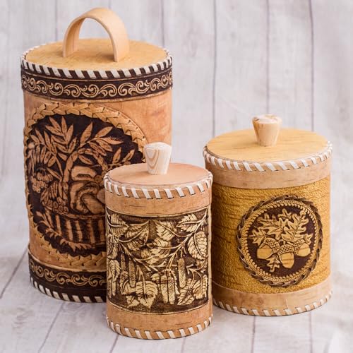STP GOODS Birch Bark Container, Storage container, Kitchen Container Money to the House Birch Bark (Twigs) - color: Twigs