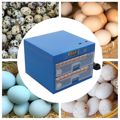 128 Eggs Incubator, Intelligent Automatic Egg Rotating Incubator with Auto Turning and Temperature Humidity Control, Automatic Digital Poultry Hatcher Machine for Chicken Duck Quail Eggs - size: 128 Eggs
