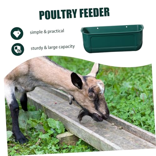 Galvanized Chicken Feeder Large Capacity Poultry Feeder Auto Feed Trough for Birds Feed Trough Bucket