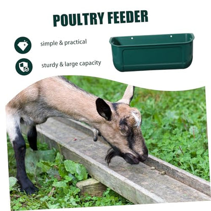 Galvanized Chicken Feeder Large Capacity Poultry Feeder Auto Feed Trough for Birds Feed Trough Bucket