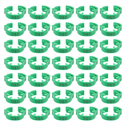 100 Pack Poultry Leg Bands - Durable Numbered Chicken and Duck Identification Rings for Easy Breed Management(Green,2 Packs) - color: Green, size: 2 packs