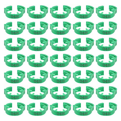 100 Pack Poultry Leg Bands - Durable Numbered Chicken and Duck Identification Rings for Easy Breed Management(Green,2 Packs) - color: Green, size: 2 packs