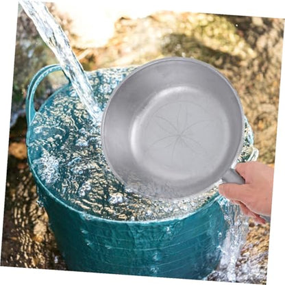 Antique Large Aluminum Feed Spoon Deep Water Ladle Short Handle Retro Water Scoop for Livestock and Kitchen Use Style
