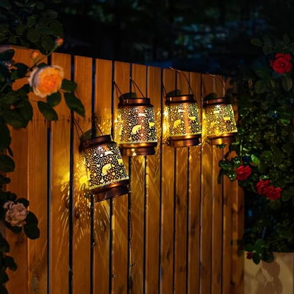 Cat Solar Lanterns Outdoor Waterproof Hanging Solar Lights Cat Gifts for Women Men Metal Decorative LED Cat Lanterns for Garden Decor,Yard,Patio,Lawn,Pathway,Landscape - style: Cat