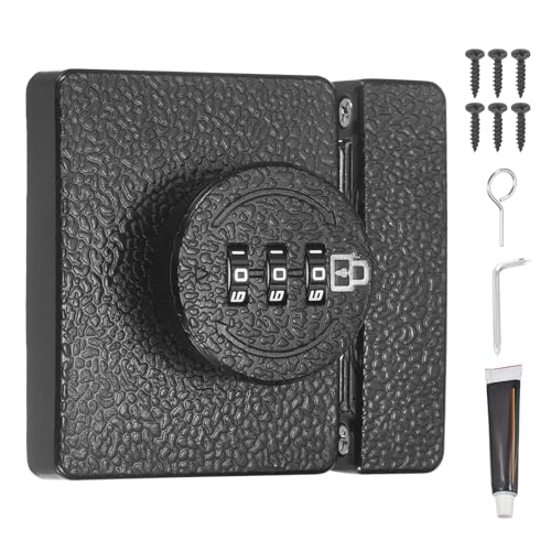 PATIKIL Barn Door Combination Lock with Password, 3 Digit Mechanical Password Lock for Sliding Door Gate Cabinets Closet, Bright Black - color: Bright Black