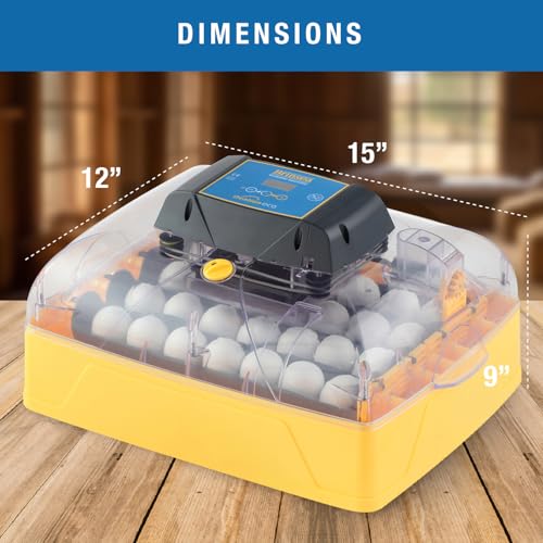 Brinsea Ovation 28 Eco Egg Incubator with Automatic Egg Turning Control, Digital Display, and Internal/External Temperature Alarms for Hatching 28 Chicken, Duck, Other Bird Eggs