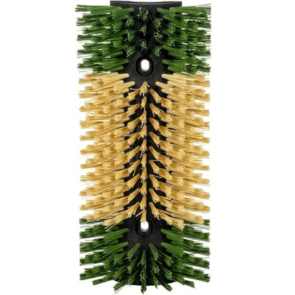 Premier 1 Scratch Brushes for Cattle, Sheep, Goats, Horses & Other Livestock | Durable 2" Stiff Bristles Built to Last | Easily Mounts with Hardware Included (Green/Tan - Large) - style: Green/Tan - Large