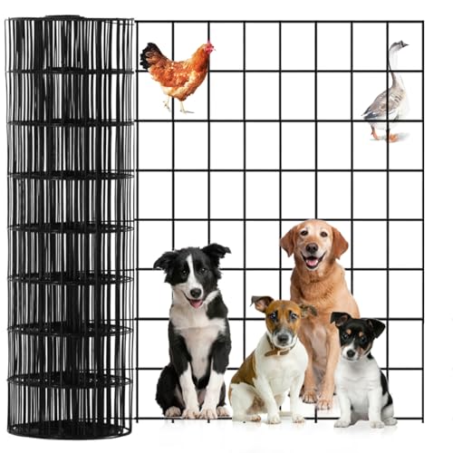 Wire Mesh Roll for Poultry Cages 36IN x50FT- Heavy Duty Fencing Net for Farm Garden Animal Plant Protection, Chicken Wire Fence, Easy to Install Fencing for Rabbits, Birds, Vegetables (Black) - color: Black