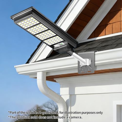 ZT-NET Stainless Steel Gutter Mount for Eufy Security SoloCam S340 | Bracket for Solar Security Camera Holder Anti-Rust Screws, No Drill Installation Compatible with IP PTZ Dome Cameras