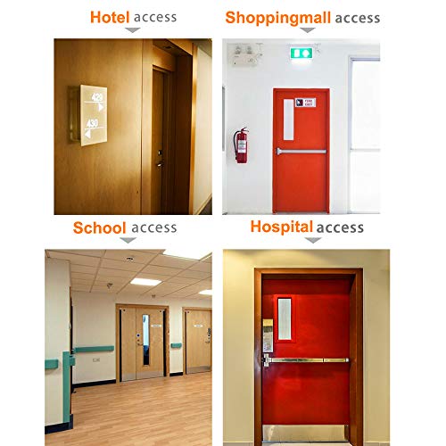 Push Bar Door Lock with 6 Keys, Emergency Exit Door Hardware with Handle, Aluminum Commercial Push Bar Panic Exit Device Left/Right Compatible - color: With Handle
