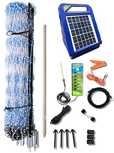 42" x 164' Standard Electric Poultry Netting Solar Kit | All-in-One Electric Fence Kit for Backyards, Homesteads, Farms, and Ranches - style: All-In-One Solar Kit